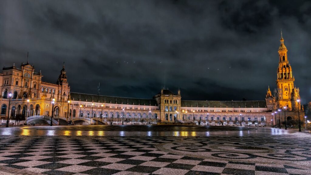 Seville at night